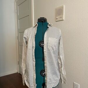 Jcrew White Polka Dot boy Button-Up Shirt